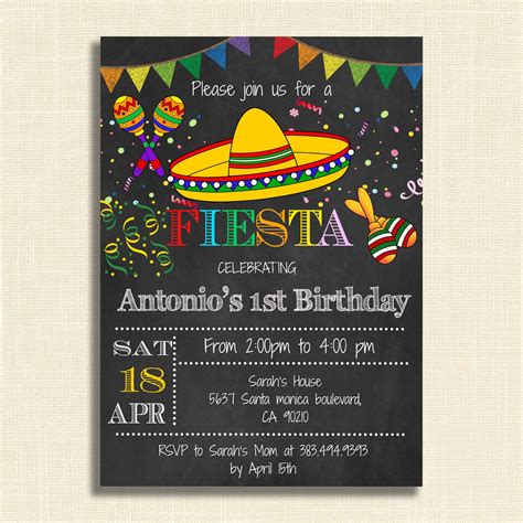 Mexican Fiesta Invitation Template